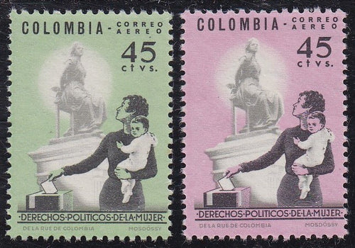 Colombia # C449-50 (1963) Women's Rights - Sgls, Set/2, MNH
