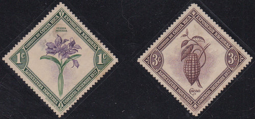 Costa Rica # 184-85 (1938) Flora - Sgls, Set/2, MH