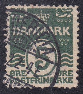 Denmark # 61 (1912) Numeral and Waves - Sgl, Used