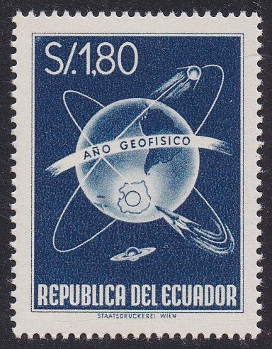 Ecuador # 620 (1958) Satellites & Globe - Sgl, MNH