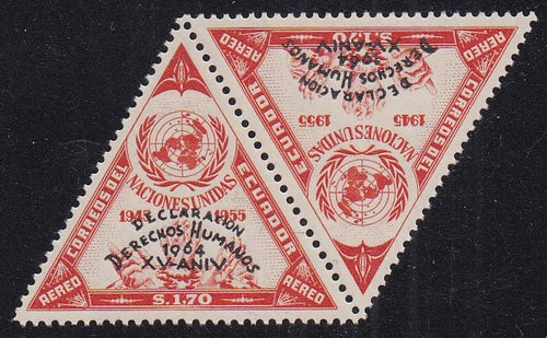 Ecuador # C426 (1964) Human Rights - Tete Beche Pair, MNH