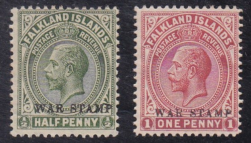 Falkland Islands # MR1-2 (1918/19) George V - Sgls, Set/2, MH
