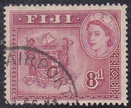 Fiji # 155 (1954) Coat of Arms - Sgl, Used