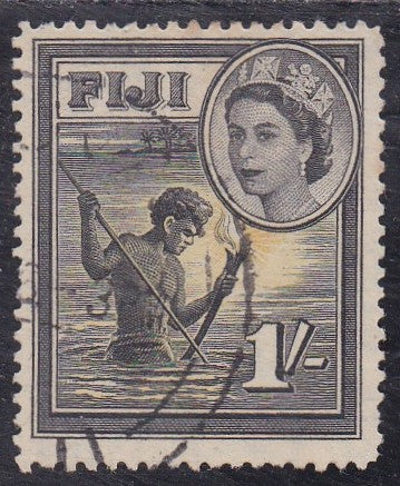 Fiji # 156 (1954) Spear Fishing - Sgl, Used