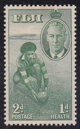 Fiji # B2 (1951) Rugby - Sgl, MH