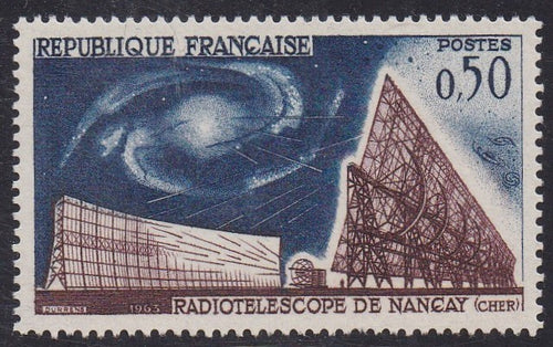 France # 1067 (1963) Radio Telescope - Sgl, MNH
