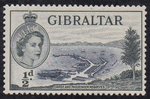 Gibraltar # 132 (1953) Wharves - Sgl, MNH