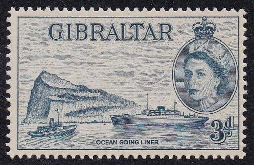 Gibraltar # 137 (1953) Ocean Liner - Sgl, MNH
