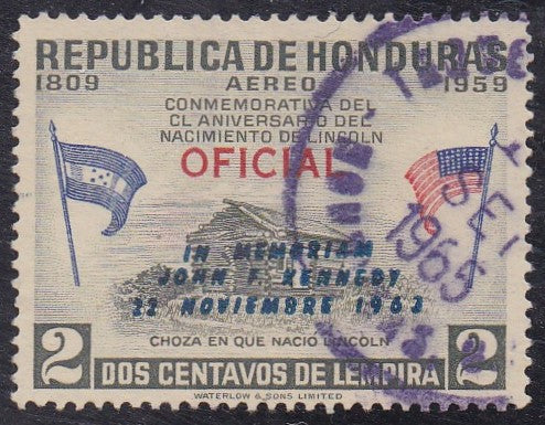 Honduras # C326 (1964) Lincoln / JFK - Sgl, Used