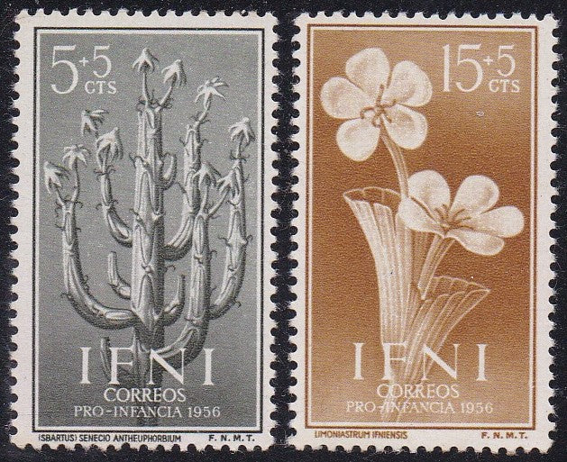 Ifni # B25-B26 (1956) Flowers - Sgls, Set/2, MNH