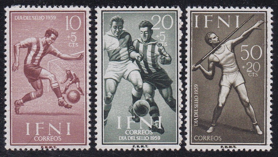 Ifni # B43-B45 (1959) Sports - Sgls, Set/3, MNH