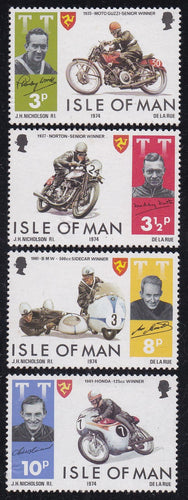 Isle of Man # 40-43 (1974) Motorcycles - Sgls, Set/4, MNH