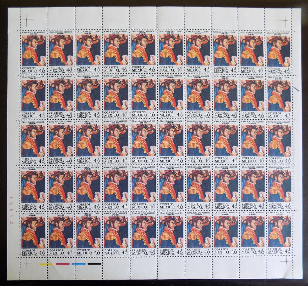 Mexico # 1007 (1969) Gen. Allende - Pane, MNH