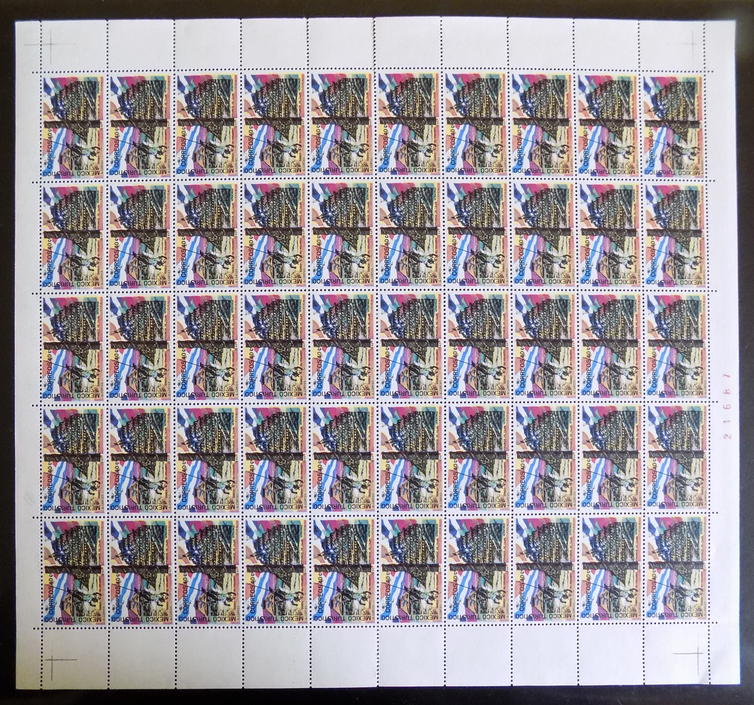 Mexico # 1008 (1969) Niches Pyramid - Pane, MNH
