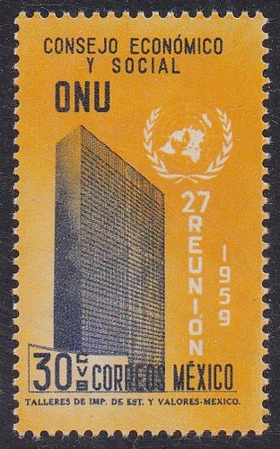 Mexico # 906 (1959) UN Headquarters - Sgl, MNH