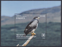 Niuafo'ou (2022) Birds of the World, Eagles - SS, Set/4, MNH