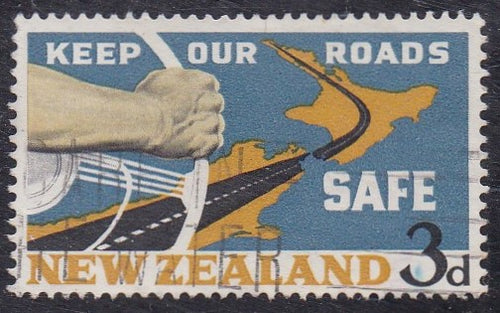 New Zealand # 365 (1964) Map - Sgl, Used