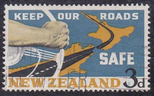 New Zealand # 365 (1964) Map - Sgl, Used