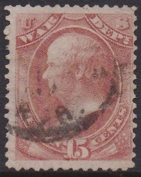 O90 (1873) Official Mail, War Department - Sgl, Used [4]