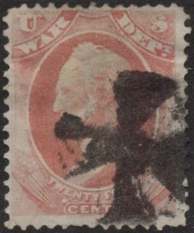 O91 (1873) Official Mail, War Department - Sgl, Used, FVF [3]
