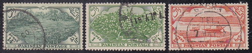 Pakistan # 70-72 (1954) Crops - Sgl, Used