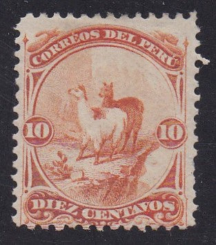 Peru # 111 (1895) Llamas - Sgl, MH