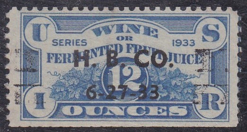 # REF4 (1933) Fermented Fruit Juice (Wine) - Sgl, Used, 6-27-33 [2]
