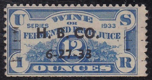 # REF4 (1933) Fermented Fruit Juice (Wine) - Sgl, Used, 6-27-33 [3]