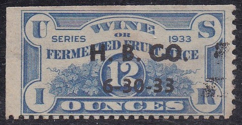 # REF4 (1933) Fermented Fruit Juice (Wine) - Sgl, Used, 6-30-33 [1]
