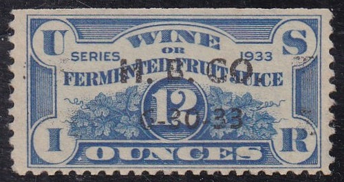 # REF4 (1933) Fermented Fruit Juice (Wine) - Sgl, Used, 6-30-33 [2]