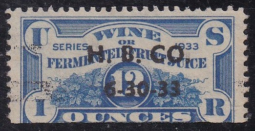 # REF4 (1933) Fermented Fruit Juice (Wine) - Sgl, Used, 6-30-33 [4]