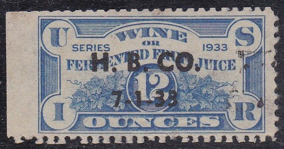 # REF4 (1933) Fermented Fruit Juice (Wine) - Sgl, Used, 7-1-33 [1]