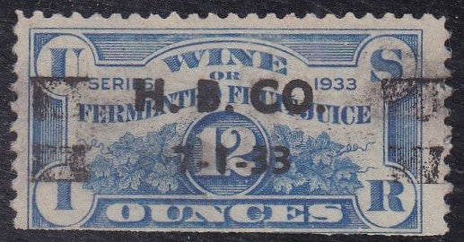 # REF4 (1933) Fermented Fruit Juice (Wine) - Sgl, Used, 7-1-33 [2]
