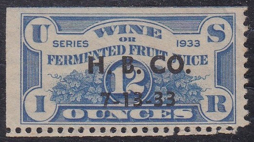 # REF4 (1933) Fermented Fruit Juice (Wine) - Sgl, Used, 7-13-33 [1]