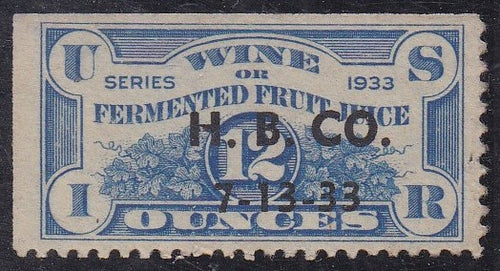 # REF4 (1933) Fermented Fruit Juice (Wine) - Sgl, Used, 7-13-33 [4]