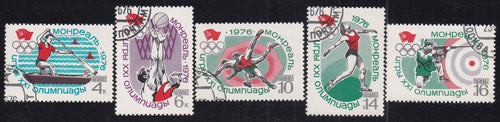 Russia # 4445-49 (1976) Olympics - Sgls, Set/5, MNH