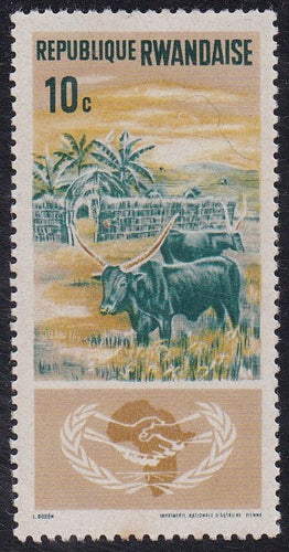 Rwanda # 126 (1965) Cattle - Sgl, MNH