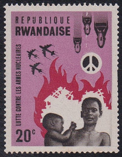 Rwanda # 170 (1966) Nuclear Weapons - Sgl, MNH
