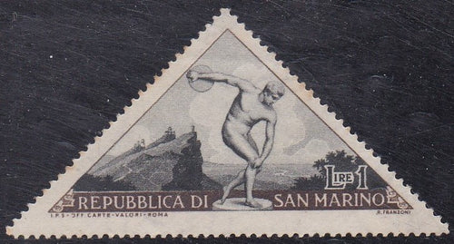 San Marino # 327 (1953) Discus - Sgl, MH