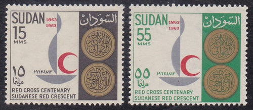 Sudan # 162-63 (1963) Red Cross - Sgls, Set/2, MNH