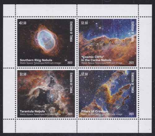 Tonga (2023) WEBB Telescope, Nebulas - MS, MNH