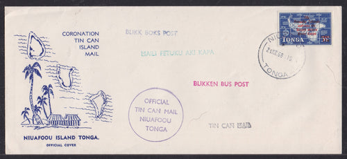 Tonga (1968) # C34, Tin Can Mail - Used on Cover