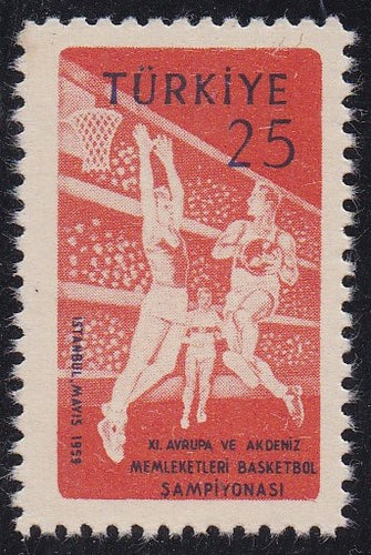 Turkey # 1441 (1959) Basketball - Sgl, MNH