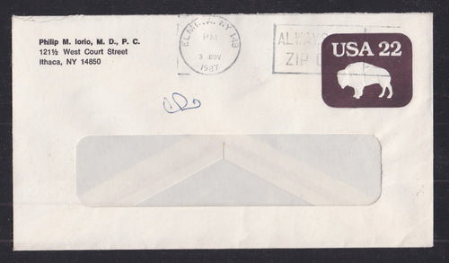 # U608b (1985) Buffalo - Postal Window Entire, Used