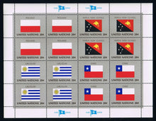 United Nations - NY # 425-40 (1984) Flags - Panes, Set/4, MNH