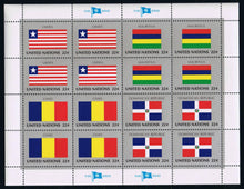 United Nations - NY # 450-65 (1985) Flags - Panes, Set/4, MNH