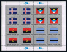 United Nations - NY # 477-92 (1986) Flags - Panes, Set/4, MNH