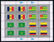 United Nations - NY # 477-92 (1986) Flags - Panes, Set/4, MNH