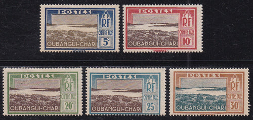 Ubangi-Shari # J12-16 (1930) Landscape Scene - Sgls, Set/5, MH