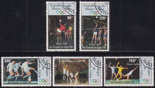 Upper Volta # C286-90 (1984) Olynpics - Sgls, Set/5, MNH, CTO